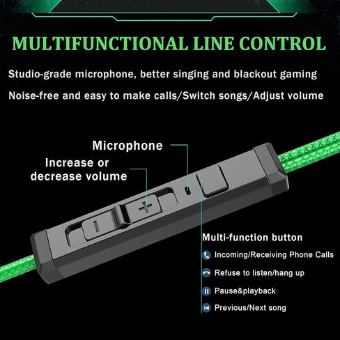 HiFi Wired Earbuds, in-Ear Monitor Buds, Low-Profile 90° Plug, 3.5mm Plug, Built-in Microphone, Multi-Function Button, PC, Mobile (Red) in Kuwait