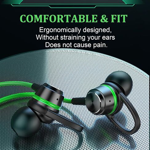 HiFi Wired Earbuds, in-Ear Monitor Buds, Low-Profile 90° Plug, 3.5mm Plug, Built-in Microphone, Multi-Function Button, PC, Mobile (Red) in Kuwait