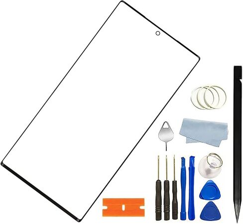 Galaxy S23 Ultra Screen Glass,Front Outer Lens Glass Screen Replacement for Samsung Galaxy S23 Ultra 5G Front Outer Lens Glass Screen+Tool（Glue has Been Installed on The Glass） (S23 Ultra) in Saudi Arabia