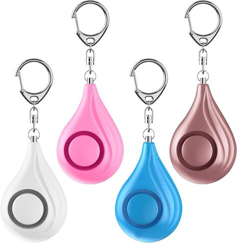 Personal Safety Alarms for Women for Women, Birthday Gifts for Women, Teen Girl, Daughter, Niece, Granddaughter, Kids, Personal Security Alarm Keychain, 4 Pack, 4 Color in Saudi Arabia