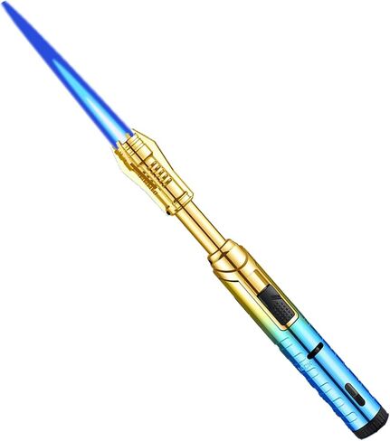 Lightsaber Kitchen Cooking Torch Lighter Adjustable Red Flame, Professional Gift for Chef, Windproof Blow Torch, Refillable Butane Lighter for Creme Brulee, Dessert, BBQ and Baking（Mn Black） in Saudi Arabia
