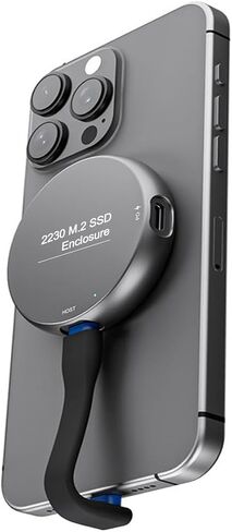 MAGNECT M.2 2230 NVME تخزين العلبة لـ iPhone 15/16 PRO MAX ، USB C 3.2 Gen2 10GBPS إلى محول NVME ، شحن 100W PD ، حالة SSD الخارجية للألمنيوم لنظام Android/iPad/MacBook (رمادي) in Kuwait