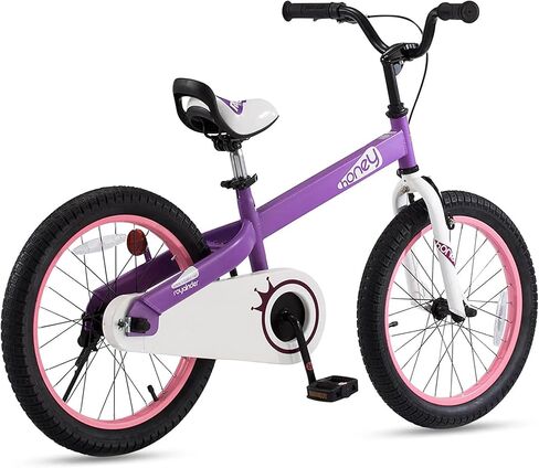 RoyalBaby Cubetube Honey 14 Inch Kids Bike Bicycle with Training Wheels, 2 Brake Styles, and Reflectors for Boys and Girls Ages 3 to 5, Purple in Kuwait