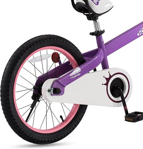 RoyalBaby Cubetube Honey 14 Inch Kids Bike Bicycle with Training Wheels, 2 Brake Styles, and Reflectors for Boys and Girls Ages 3 to 5, Purple in Kuwait
