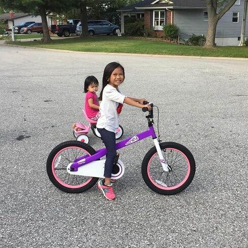 RoyalBaby Cubetube Honey 14 Inch Kids Bike Bicycle with Training Wheels, 2 Brake Styles, and Reflectors for Boys and Girls Ages 3 to 5, Purple in Kuwait