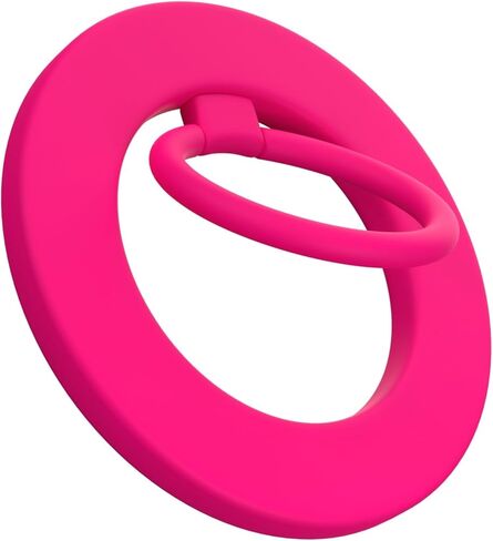 FELONY CASE - Neon Pink MagSafe Ring Grip and Stand - Version 2.0 - Improved Stronger Magnet, Magnetic Phone Ring Holder for MagSafe Compatible iPhone 16, 15, 14, 13, 12, Pro, Pro Max-Drop Protection in Kuwait