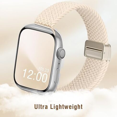 Braided Stretchy Loop Compatible with Apple Watch Band for Women Men 38mm 40mm 41mm 42mm 44mm 45mm 49mm - Sport Nylon Elastic Strap for iWatch Series Ultra SE 10 9 8 7 6 5 4 3 2 1 in Kuwait