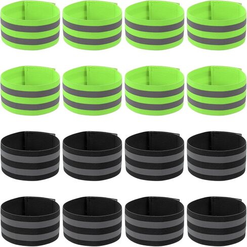 أشرطة عاكسة للمعصم/الذراع/الكاحل/الساق ، نطاقات عاكس عالية الوضوح ، أشرطة شريط عاكس السلامة لركوب الدراجات الليلية المشي in Kuwait