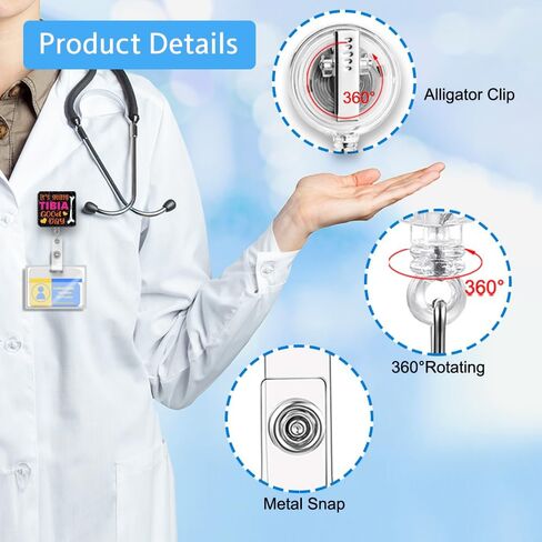 AGMDESIGN Scan Till It Hertz Glitter Badge Reel, Cute Retractable Nurse ID Badge Reel for Ultrasound Technicians Ultrasound Technicians Healthcare Professionals Ultrasound Tech Students in Saudi Arabia