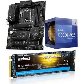 Micro Center 3 in 1 Bundle: Intel 12900K Desktop CPU+MSI Pro Z790-P WiFi DDR4 Motherboard+INLAND Performance Plus 1TB NVMe SSD