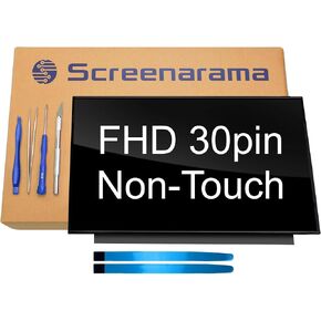 Screenarama استبدال الشاشة الجديدة لـ HP 15-FC0093DX 8F1A6UA (MATTE) 30PIN FHD 1920X1080 IPS LCD LED مع أدوات وشريط
