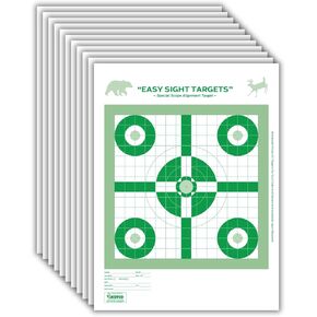 24’’ x 18’’ Special Scope Alignment Shooting Targets - Precision Paper Targets for Scope Calibration & Accuracy