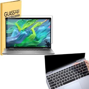Tempered Glass Screen Protector and Keyboard Cover for Dell Inspiron 14" 7441 7440