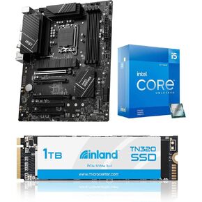 Micro Center 3 in 1 Bundle: Intel Core i5-12600KF Processor+ MSI Pro B760-P WiFi DDR4 Motherboard+ Inland TN320 1TB NVMe SSD