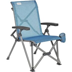 SUNNYFEEL Ergonomic High-Back Camping Chair - 1 Second Folding Chair with 500lbs Capacity, Breathable Back Support for Outdoor, Lawn, Hiking, Fishing (Grey)