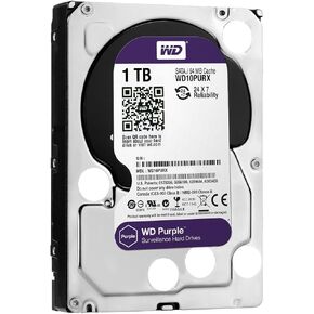 WD Purple 1TB Surveillance Hard Disk Drive - 5400 RPM Class SATA 6 Gb/s 64MB Cache 3.5 Inch - WD10PURX [Old Version] (Renewed)