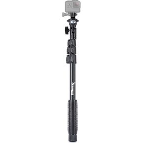 Ultimaxx 48″ Aluminum Monopod with GoPro Compatible Adapter, Cell Phone Holder and Carrying Bag - Telescopic Hiking Pole Camera Mount and Accessories