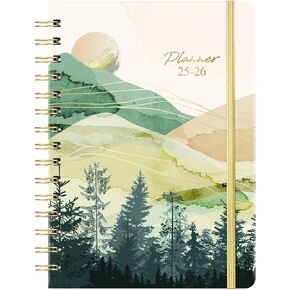 2025 Planner - 2025 Calendar/Planner Weekly and Monthly from JAN 2025 - DEC 2025, 6.4" x 8.5", Calendar 2025 Planner with Monthly Tabs, Sturdy Cover, Premium Paper, Strong Twin-Wire, Back Pocket