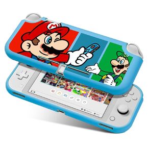 Xcitifun Protective Case Designed for Nintendo Switch Lite Soft TPU Cases for Girls Boys Kids Cute Kawaii Character Cartoon Protect Shell Compatible with Nintendo Switch Lite Cover - Blue Brush