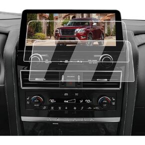 Screen Protector 2 Pcs For 2021-2024 Nissan Armada/2022-2024 Infiniti QX80, 12.3-Inch Nano-film Navigation Screen Protector For 2021-2024 Armada(S/SV/SL/Midnight Edition/Platinum) Accessories HD Clear