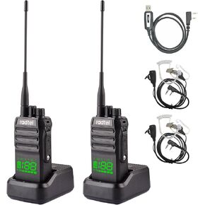 Radtel RT-493 GMRS Radio 10W IP67 Waterproof Handheld, 199 CH Long Range Two Way Radio for Adults, GMRS Repeater Capable, UHF Scanning & Receiving, 2800mAh Type-C Charging (2 Pack)
