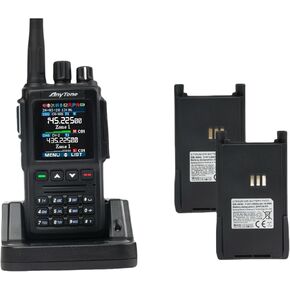 AnyTone AT-D168UV DMR Radio Handheld Ham Radio UHF/VHF with APRS/Analog/Digital Mode/Satellite Rechargeable Nice Sound Quality Perfect for Ham radio enthusiasts/Police officers or Emergency Responders