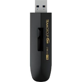 TEAMGROUP C186 1TB USB 3.2 Gen 1 (USB 3.1/3.0) Read 100MB/s USB Flash Thumb Drive, External Data Storage Memory Stick Compatible with Computer/Laptop Black TC18631TBB01
