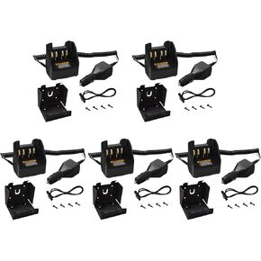 5-Pack RLN6433 NNTN8525A Vehicle Travel Car Charger Base for Motorola XPR7550 XPR6550 XPR6350 XPR3500 XPR3300e XPR7350e APX4000 APX1000 Portable Car Charger Base