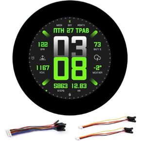 Waveshare ESP32-S3 2.8inch Capacitive Touch Round Display Development Board, 480×480, 32-bit LX7 Dual-core Processor, Supports WiFi & Bluetooth, ESP32 with Display