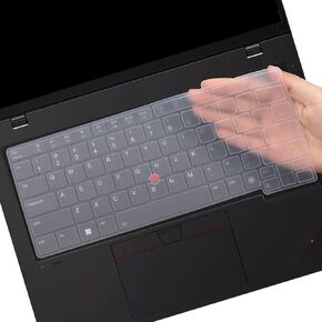 Keyboard Cover for Lenovo Thinkpad L14 Gen 5 /Thinkpad P14s Gen 5 / Thinkpad T14 Gen 5 /Thinkpad T14s Gen 6 14 Inch Laptop, US English Layout Keyboard Cover Skin Protector -Black