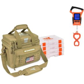 KastKing Karryall Fishing Tackle Bags with 4 * 3600 Tackle Trays & WideView Fish Scale