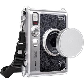 MUZIRI KINOKOO Fuji Mini EVO Accessoe, Instax Mini EVO Case Clear & EVO Lens Cap - Protect Full-Body Protection for The EVO Camera and Lens