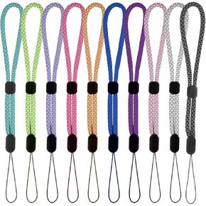 Wrist Strap Lanyard, 10pcs Adjustable Phone Lanyard Wrist Strap,Cell Phone, Camera, Flashlight, Keychain, ID Name Tag Badge