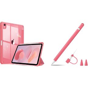 Fintie Hybrid Clear Case for iPad (A16) 11th Generation 11 Inch (2025), iPad 10th Generation 10.9 Inch 2022 Bundle with Silicone Sleeve Compatible with Apple Pencil 1st Generation
