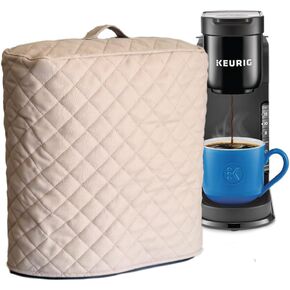 Premium 3-layer Appliance Dust Cover for Keurig k-express single serve k-cup pod coffee maker (Beige)