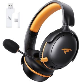 Wireless Gaming Headset, 2.4GHz USB Gaming Headphones with Bluetooth 5.4, 53MM 3D Stereo Sound, 65H Battery, ENC Noise Canceling Mic, 3.5mm Wired, Wireless Headset for PC PS5 PS4 Mac Switch