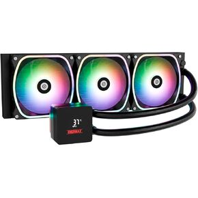 ENERMAX AquaFusion V2 360mm ARGB AIO CPU Liquid Cooler w/Digital Display, 3X 120mm PWM Fan 380W TDP, for Intel 1851/1700/1200/115X, AMD AM5/AM4