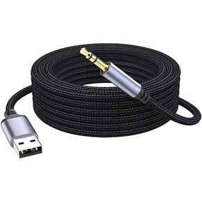 CONCTONICO USB AUX CORD إلى Jack Adapter Charger 3.5mm Male Audio to USB 2.0 MALE CABLE CABLE CONBIN