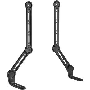 Monoprice Soundbar Mount with L-Shaped Brackets Fits Most of Sound Bars Up to 33lbs and TV Displays up to 49in, Easy Installation, Soft Anti‑Skid Pads