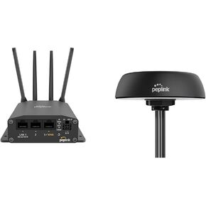 Peplink MAX BR1 Mini (CAT 7) | 2 x LAN Port, 1 x WAN Port| 1 x LTE Modem| Redundant SIM Slots & Mobility 42G, 7-in-1 5G Ready Cellular and Wi-Fi Antenna System with GPS receiver, IP68, SMA, 6.5ft/2m