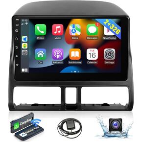 Naifay Android Car Stereo for Honda CRV 2002 2003 2004 2005 2006 Radio 2G+32G with Carplay Android Auto, 9inch Touch Screen Car Stereo Radio Bluetooth in-Dash GPS Navigation Head Unit WiFi SWC FM