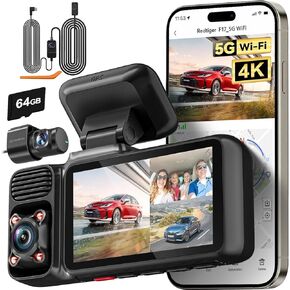 REDTIGER 4K 3 Channel Dash Cam with OBD