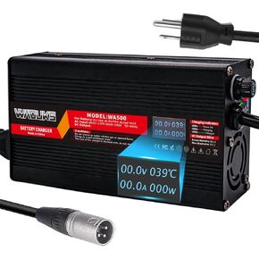 67.2V 5A Charger 60V Li-ion Battery Smart Charger Output 3pin XLR Connector Used for 16S 60V Li-ion Battery with OLED Display