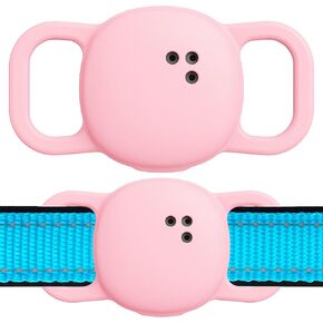 DDJ for Tile Life360 Sticker (2024) Tracker Cat Collar Case, 2-Pack Silicone Anti-Lost Protective Cover Tile Tracker Holder for Dog & Pet Collars, Ultra Durable, Easy Installation, Lightweight, Pink