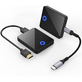 BMOSET Wireless USB C Transmitter and HDMI Receiver, 98FT, 1 TX to 4 RXS, 0.1s Latency, Streaming PC/PS4/Camera/Laptop to TV/Projector/Monitor, for ipad, MacBook