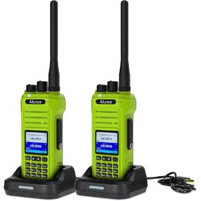 Retevis Ailunce HA1G GMRS Radio, GMRS Handheld Radio, IP67 Waterproof, USB C Rechargeable, Repeater Capable, NOAA, 2 Way Radio Long Range for Camping, Traveling, Emergency Rescue(Green 2 Pcs)