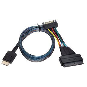 Sintech Oculink SFF-8611 8612 to U.2 U.3 SFF-8639 NVME PCIe PCI-Express SSD Cable 50cms,Compatible with Intel U2 SSD 750/P3500 3600