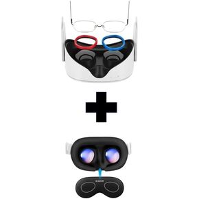 AMVR Glasses Spacer Lens Protector Ring and Lens Protector Cover Compatible with Meta/Oculus Quest 3s/2