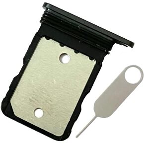 SIM Card Single Tray Slot Holder Parts Replacement for Google Pixel 7 6.3 Inches Incl Card Ejector pin (Black)