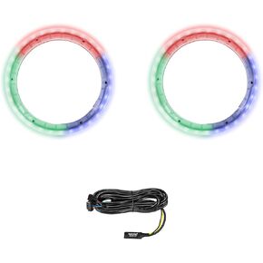 RECOIL RING65-RGB Waterproof 6.5-Inch RGB LED Speaker Rings, Waterproof RGB LED Module Included, Pair